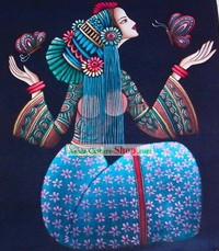 Batik colgantes-Chinese Beauty 4