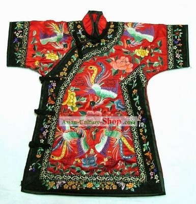 100% a mano bordados hechos a Phoenix chino Empress Place Robe