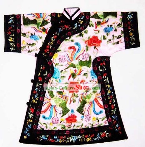 100% hecho a mano tradicional bordado Robe Beijing de China Emperatriz