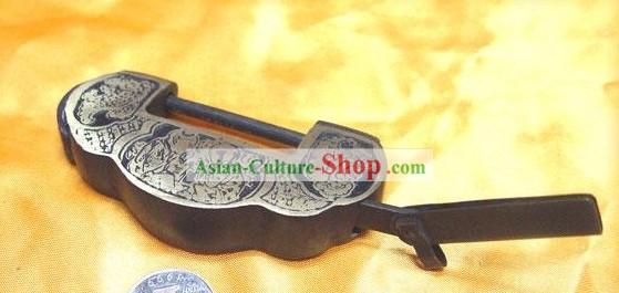 Chinese Palace Style Classic Small Yuan Bao Archaized Copper Lock