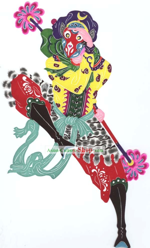 Hecho a mano chino Papercut - Sun Wukong Rey Mono