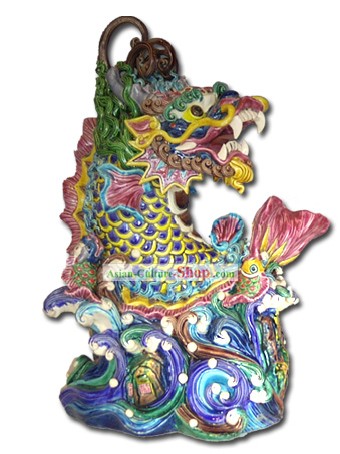 Cerâmica chinesa Cochin-Grande Dragão Peixe