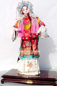 Handmade Peking Silk Figurine Doll - Chinese Opera Schönheit