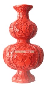 中国の宮殿の漆器作品 - カラバッシュのボトル