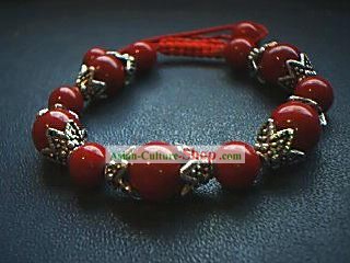 Corail Rouge au Tibet bracelet argent