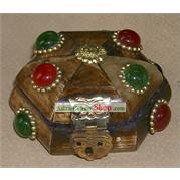 Тибет Ox Кость Jewelry Box