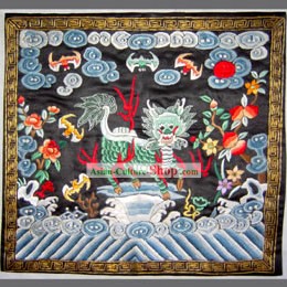 Qing Dynasty First Grade Military Government Offical Hand Embroidery Flake