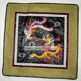 Mano clásico chino bordados hechos con escamas de dragón y Phoenix