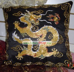 Chinois classique Palais coussin de soie dragon