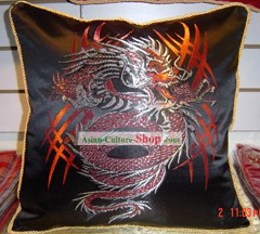 Chinese Ancient Dragon König Seidenkissen
