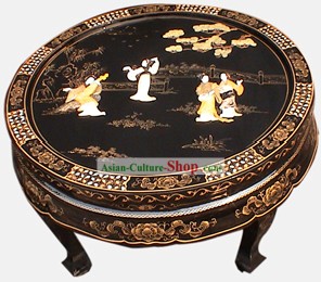 中国のスクエア漆器のテーブルセット宮の美女
