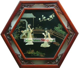 漆器ミラーシリーズ-宮殿の美しさをハンギング中国宮殿