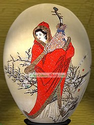 Maravillas de mano chino pintado de colores huevo Zhao Jun (una de las cuatro bellezas antiguas)