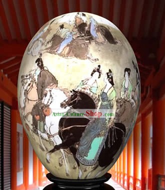 中国のワンダーハンドは、カラフルな卵古代カーレースの絵を塗装