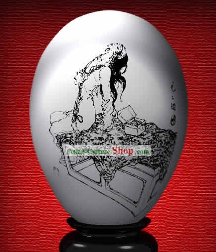 Chinesische Wonder Hand Painted Colorful Egg-You Er Niang von The Dream of Red Chamber