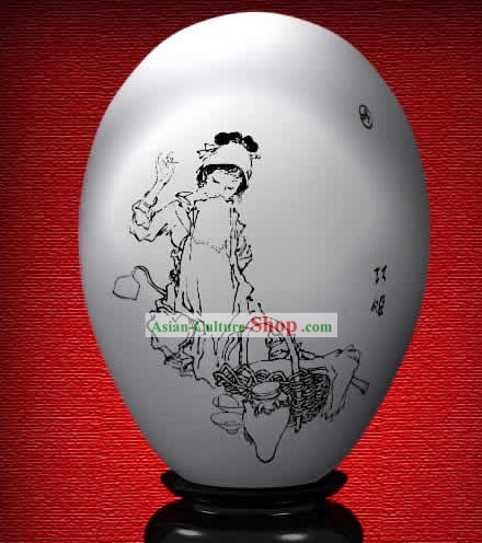 Mão Maravilha chinês Painted Colorful Egg-Qiao Jie do The Dream of Red Câmara
