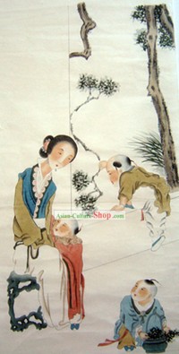 Pintura Tradicional China-amor de la madre