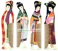 Chang Zhou Peigne Série-quatre beautés antiques (4 coups de pied arrêtés)