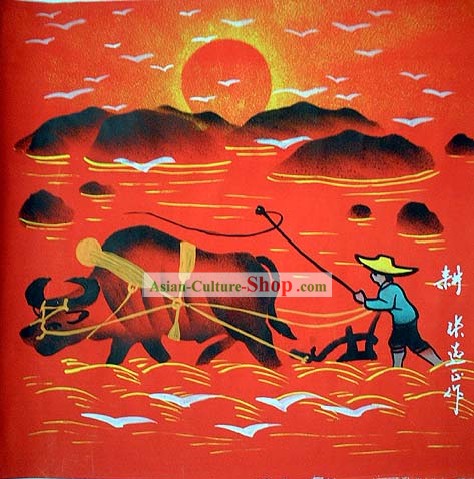 Shan Xi granjero popular Pintura-Surco