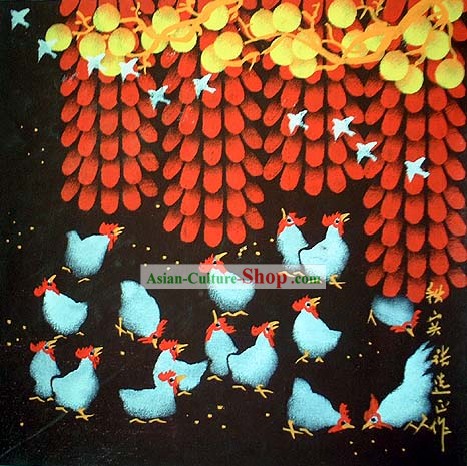 Shan Xi Fazendeiro Folk Pintura Colheita de Outono-