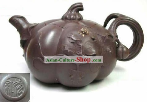 Chinese Hand Made Zisha Teapot-Pumpkin