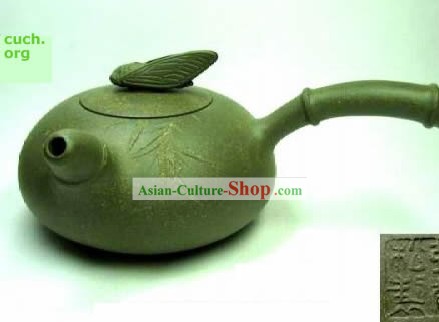 Fatto a mano cinese Perfetto Teapot Argilla Verde