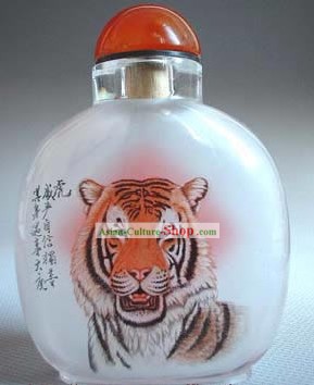 Garrafas Snuff Com Pintura Dentro do Zodíaco Chinês Série Tiger