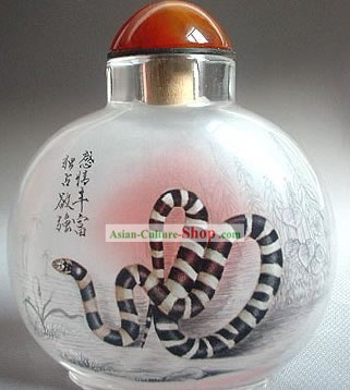 Bottiglie tabacco da fiuto con dentro la pittura zodiaco cinese Serie-Snake