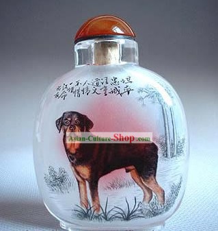 Bottiglie tabacco da fiuto con dentro la pittura zodiaco cinese Serie-Dog