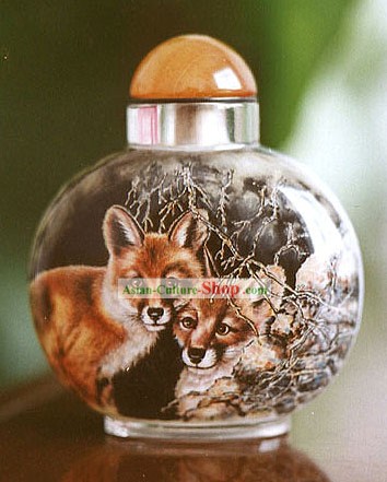 Garrafas Snuff Com Dentro Pintura Chinesa animal Series-Fox Amor