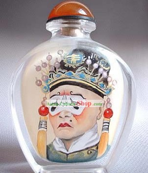 Garrafas Snuff Com Dentro Pintura Peking Opera Série Antiga Clown