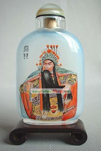 Snuff Bottles With Inside Painting Peking Opera Series-Guan Yu