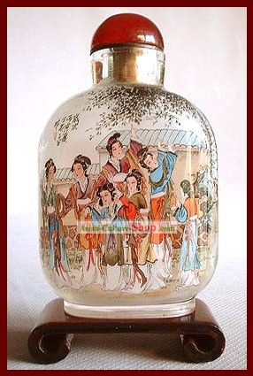 Snuff Bottles Mit Innen Painting Characters Series-Palace Beauties 1