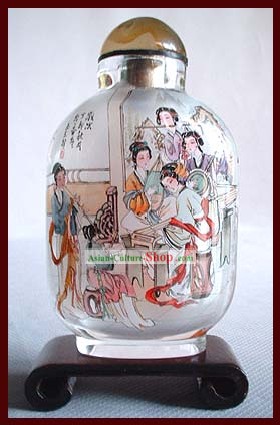 Snuff Bottiglie con dentro la pittura dei caratteri della serie-cinese Music Group Palazzo