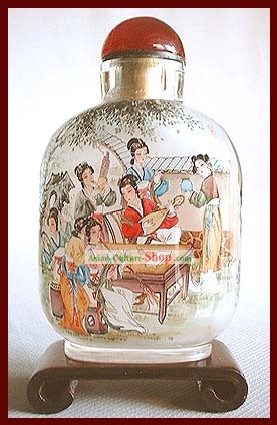Snuff Bottles With Inside Painting Characters Series-Chinese Princess Love Music