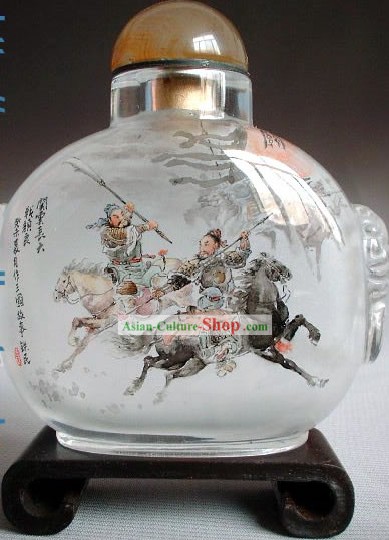 Snuff Bottles With Inside Painting Characters Series-Heroes Fighting