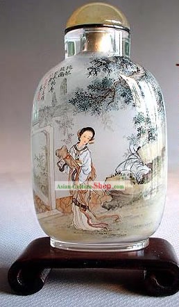 Snuff Bottles With Inside Painting Characters Series-Ancient Young Lady