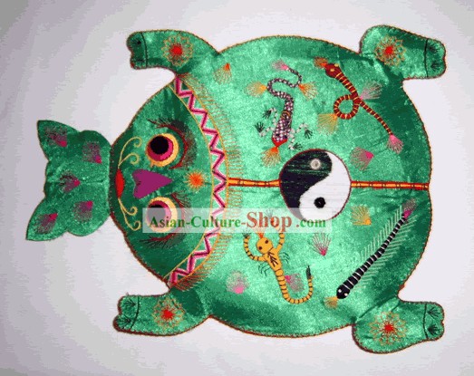 중국 핸드는 클로스 크래프트 - 개구리 킹 베개를 제작