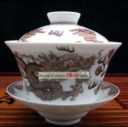 Chine Porcelaine Jingde Masterwork-Dragon Bowl charme de thé