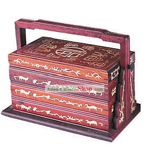 China Lucky Red Fu Mahjong Caja