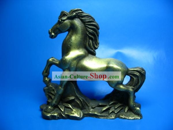 Chino de bronce clásico caballo al galope