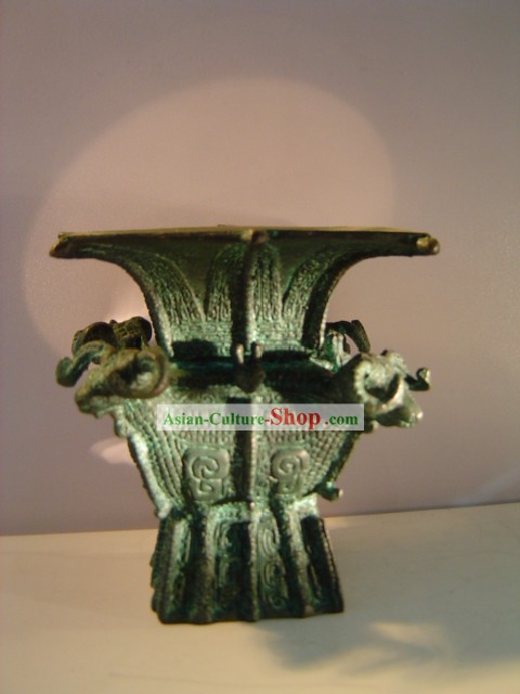 Chinese Classic Archaize Bronze Ware-Four Sheep Fang Zun