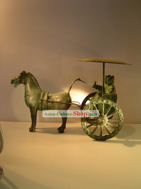 Clásico chino de bronce Ware archaize-War Horse