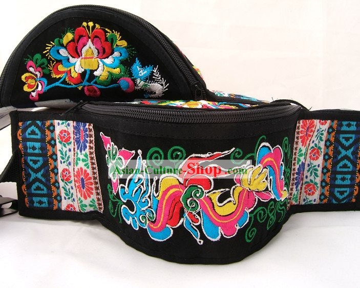 Mano clásico chino bordado hecho a la cintura Flor Pack-Tiempos