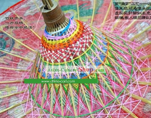 Chinesische antike Vollständige Knitting Palace Drache und Phoenix Dekoration Umbrella