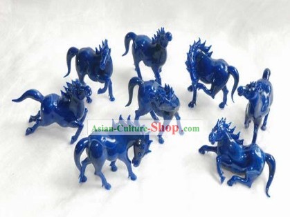Chino clásico color esmalte de Obras y ocho caballos