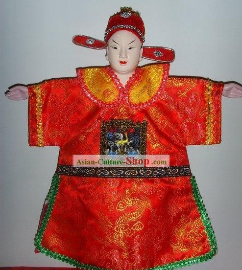 Классическая китайская рука Кукольный красивый жених в традиционные костюмы свадебные