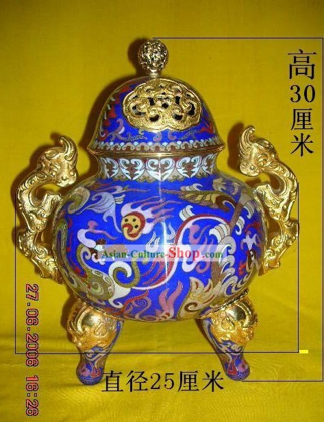 中国の見事な宮殿の七宝グッズ - 香炉