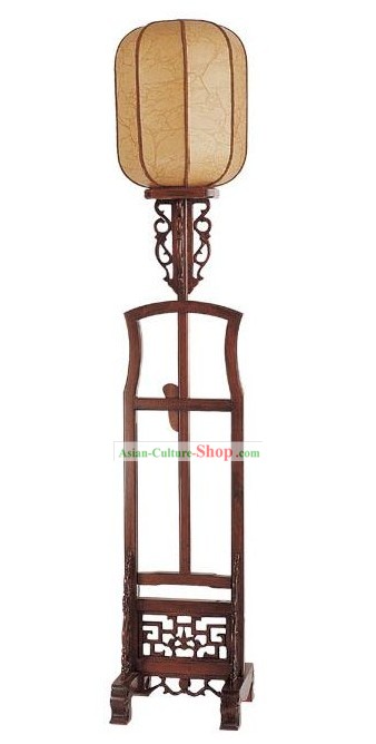 Chinesische antike Palace Wood Floor Lamp (Laterne)