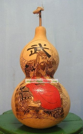 Mano clásico chino hecha y pintada Calabash-Guan Gong